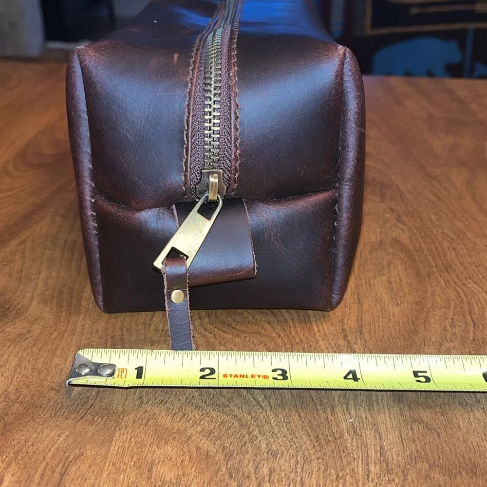 NEW Leather Makeup Bag + Toiletry Bag